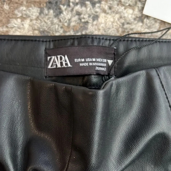 ZARA | Black | FAUX LEATHER LEGGINGS (5427/530) - Picture 9 of 12